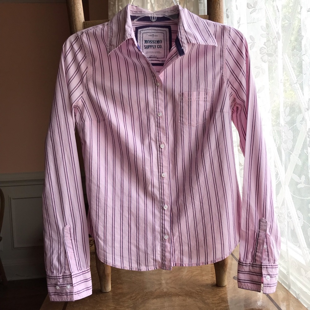NFS- Mossimo Pink Striped Oxford Shirt 💘 Medium